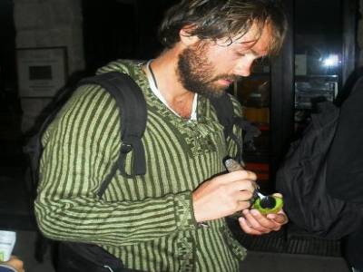 Apres les escaliers, je suis arrive completement mort ! heureusement que jávais un kiwi !