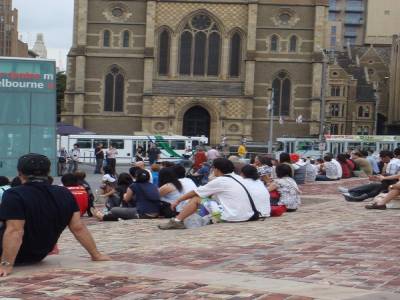 Animation sur Federation Square