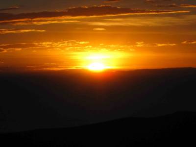 coucher de soleil sur le lac
