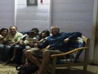 A la cevicheria, avec Pepe, Luis, Carina, Margarita et Jorge...