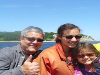 Papa, Mathilde et Maud sur le Zodiaque
