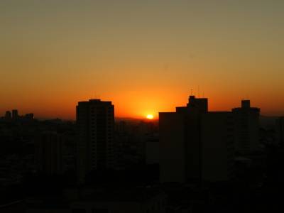 couché de soleil sur Sao Paulo