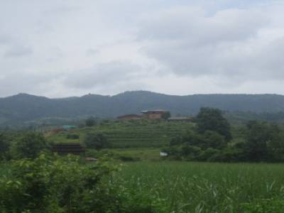 En explorant le Nord de Nyangshwe à velo