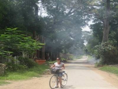 En explorant le Nord de Nyangshwe à velo
