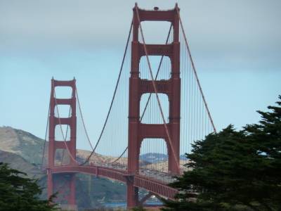 The Golden Gate bridge