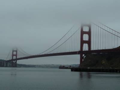 Le Golden Gate depuis la baie nord