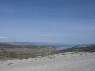 Notre premiere vue du Lac