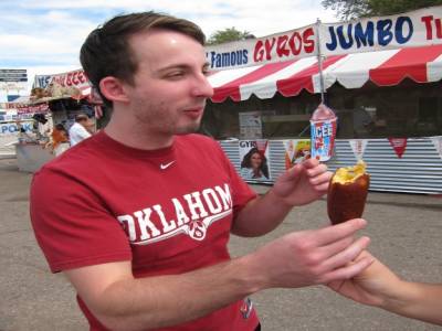 Brad et son cheese on stick