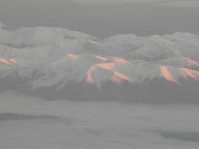vue de l'avion aprés beaucoup d'heures de vol
