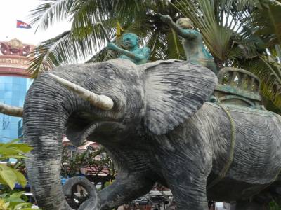 un éléphant dans Siem Reap