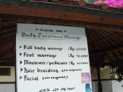 Tarifs massages