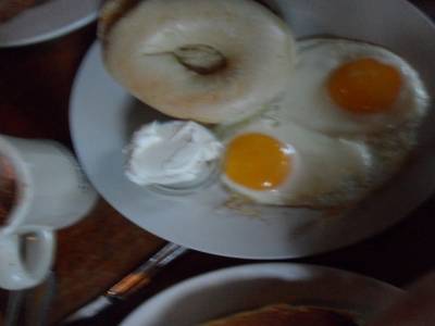 bagel et sa creme de fromage