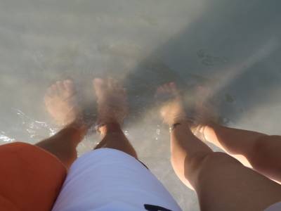 les pieds dans l'eau du Gange