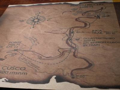 la carte du trajet