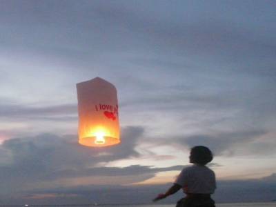 lanterne sur la plage