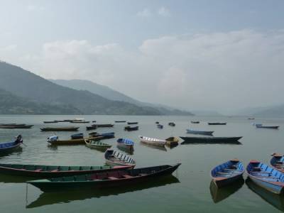 Pokhara -bord de lac Fewa