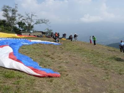 Depart du parapente