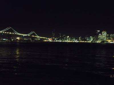 Bay Bridge et San Francisco depuis Treasure Island