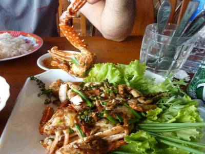 Le crabe de Kep au poivre vert!!