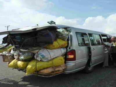 Les minibus pour Sihanoukville!!!