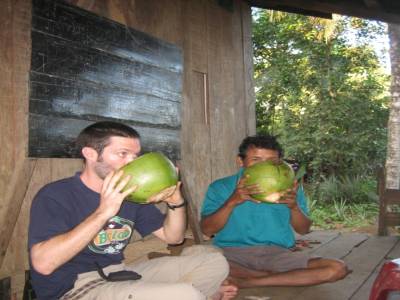 Le lait de coco super remontant apres le trek