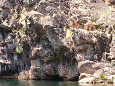 Water fall jump (sandy creek - Lichtfield N.P.)