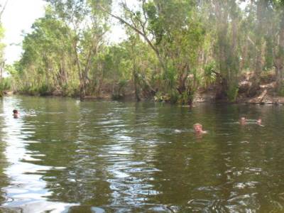 Petit bain bien mérité sur la Gibb River