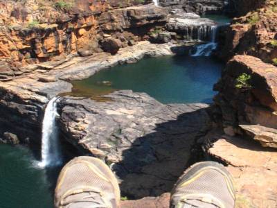 Mes pieds à Mitchell Falls
