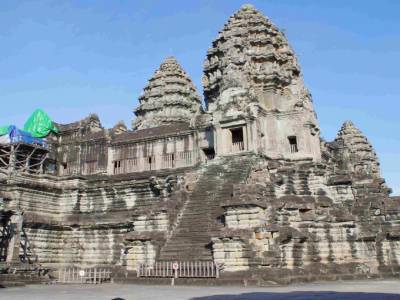 Les derniers étages d'Angkor Vat