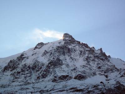 L'aiguille du midi vue du village