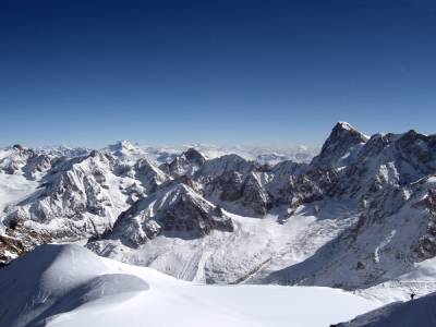 En haut de l'aiguille du midi