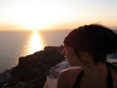 Coucher de soleil sur Santorini