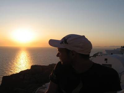 Coucher de soleil sur Santorini