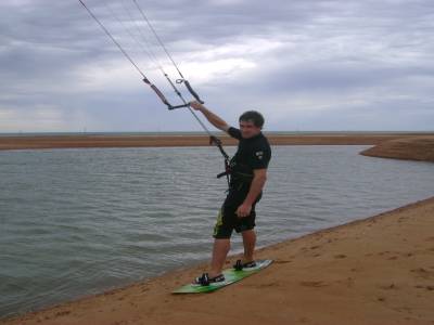 Kite surfing à Spoil Bank, le 10/07/2011.