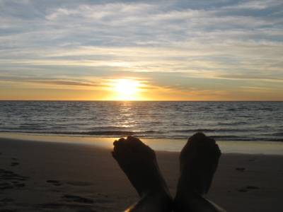 Coral bay ...et...mes pieds :)
