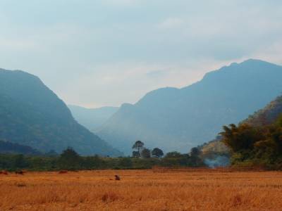 randonnee dans les riziere a Muang Kiaw