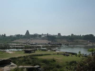 sur de Hampi sur l'autre rive