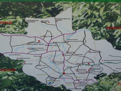 Carte de la region de Kalpetta