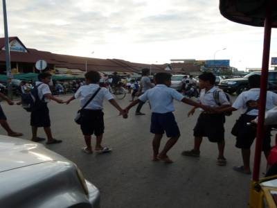 Passage pieton en sortie d'ecole