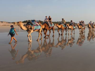 Notre caravan de chaneau sur Cable Beach.