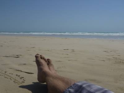 Sur la plage.