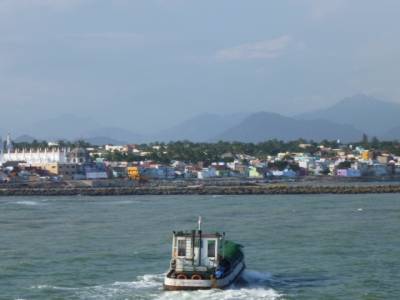 Vue depuis la statue sur Kanyakumari