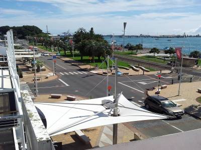 Vue de la terrasse du backpacker