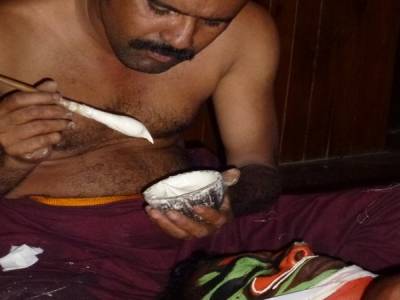 Maquillage pour le theatre Kathakali