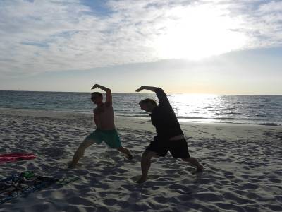 Gymnastique à Cottlesloe beach