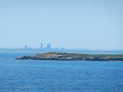 Perth City au loin; depuis Rottnest