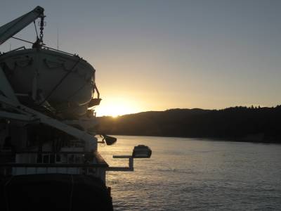 on the ferry to paradise south island