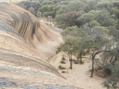 En haut de Wave rock