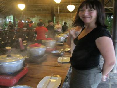 Début du cours de cuisine locale