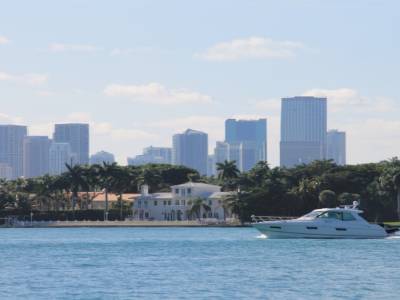 Vue de Miami depuis Miami Beach